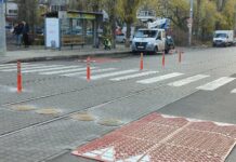 В Николаеве установили «Берлинские подушки» возле гимназии №53 для повышения безопасности школьников, — ФОТО