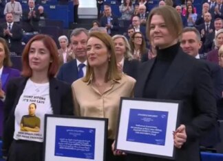 Европарламент вручил премию Сахарова заключенным журналистам из Беларуси и Грузии