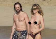 Хайди Клум заметили топлес во время отдыха на Сен-Бартелеми с Томом Каулитцем