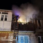 Четыре пожара за сутки: в Николаевской области горели дома и подъезд многоэтажки