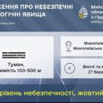 Желтый уровень опасности: синоптики предупреждают николаевцев