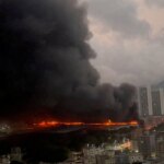 Масштабный пожар произошел на парковке BYD в Китае