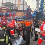 В испанской Севилье на фестивале оборвался трос аттракциона-катапульты, есть пострадавшие