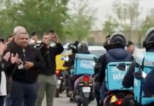 В Грузии таксисты и курьеры вышли на протест в Международный день труда