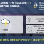 Гроза надвигается на Николаевщину: ухудшение погоды ожидается в ближайшее время