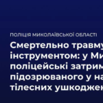 Ударил сапой во время угощения: в Николаеве задержан мужчина за убийство знакомого