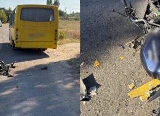 Два подростка на мотоциклах врезались в автобус под Николаевом: один в реанимации, — ФОТО